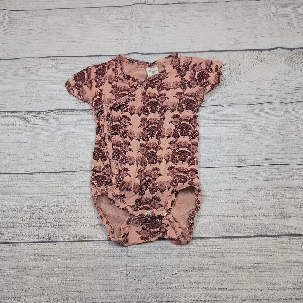 3/6m Kate Quinn Pink Floral Wrap Bodysuit